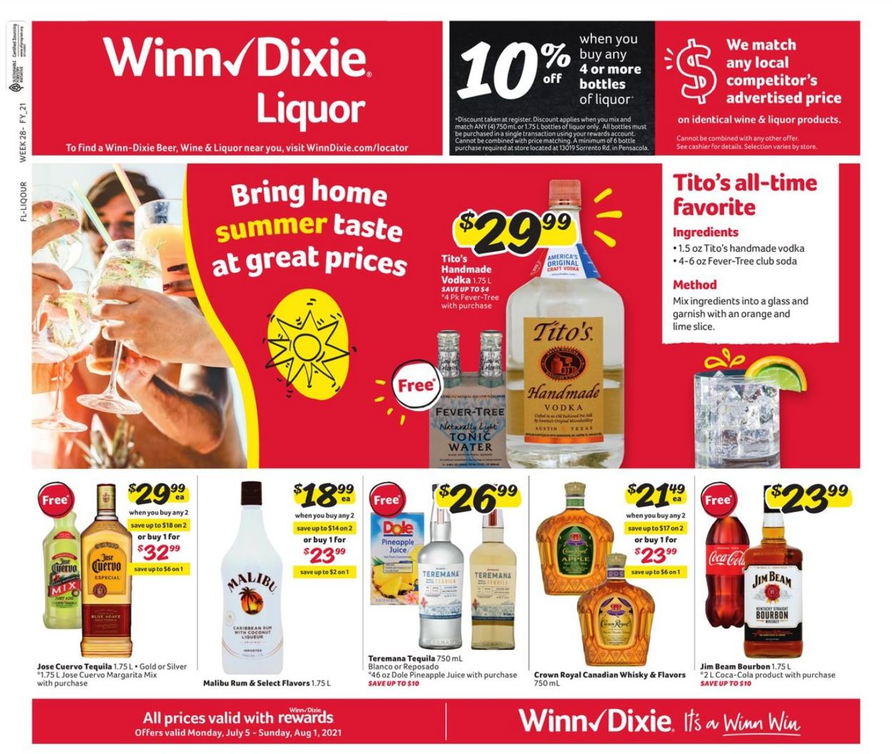 Winn Dixie Ad from 07/05/2021
