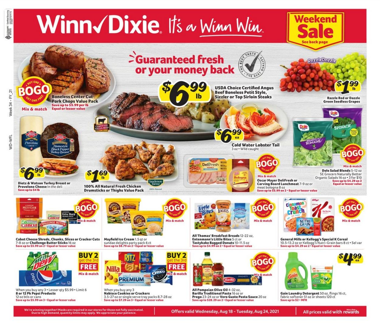 Winn Dixie Ad from 08/18/2021