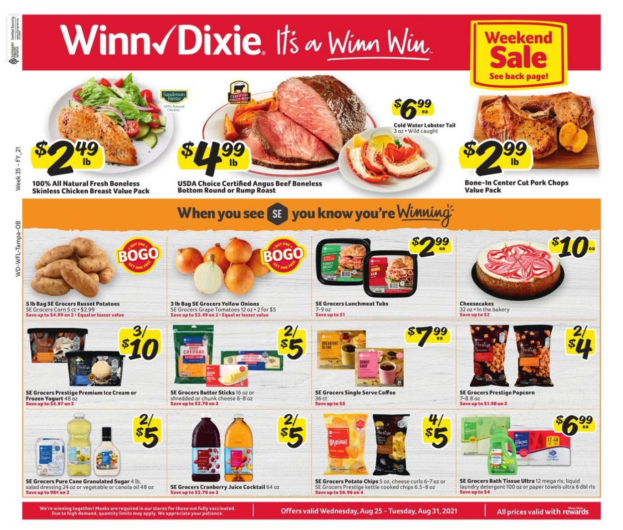 Winn Dixie Ad from 08/25/2021