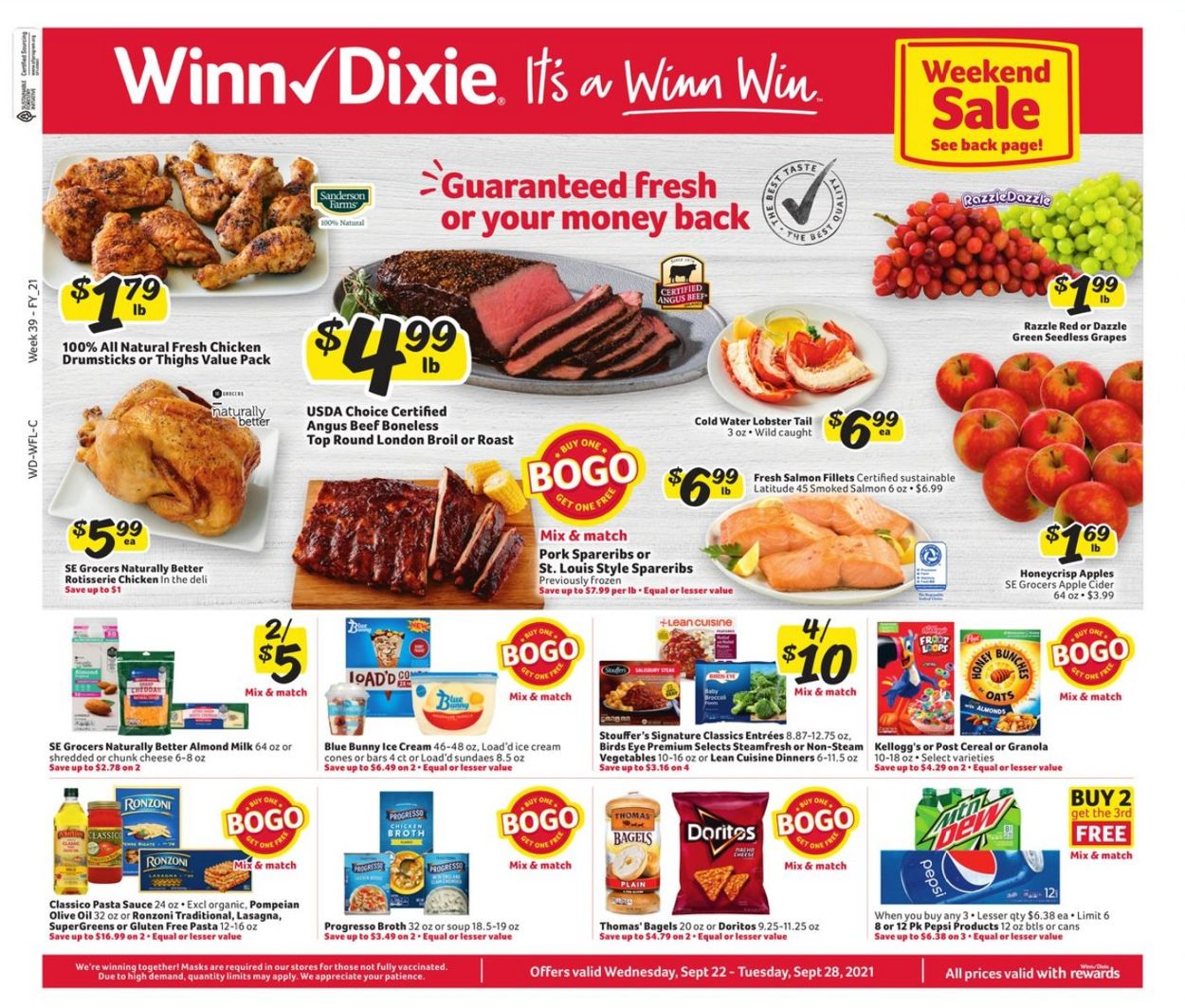Winn Dixie Ad from 09/22/2021
