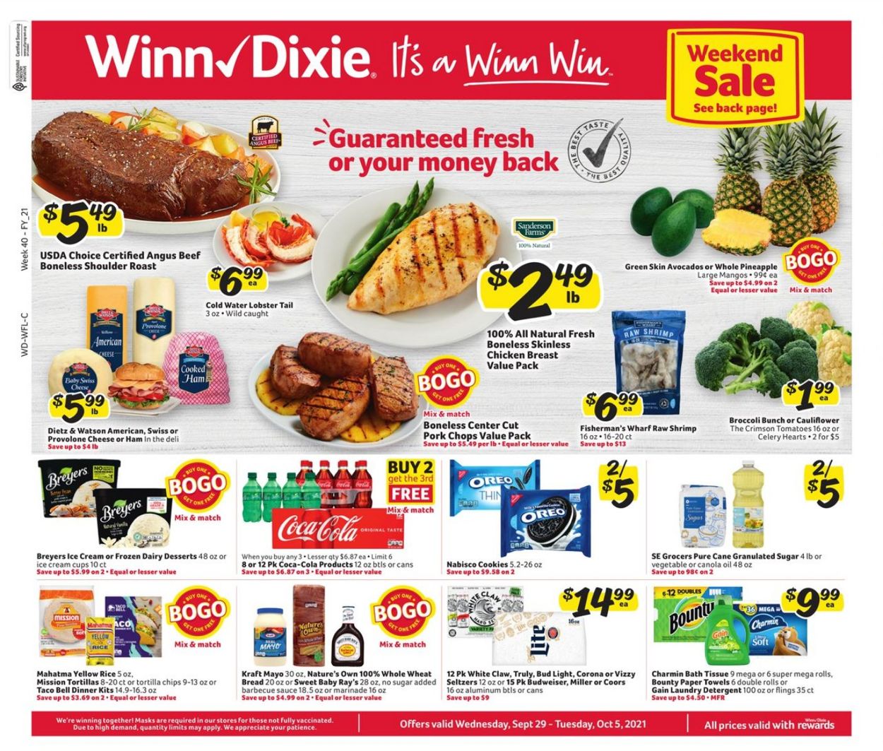 Winn Dixie Ad from 09/29/2021