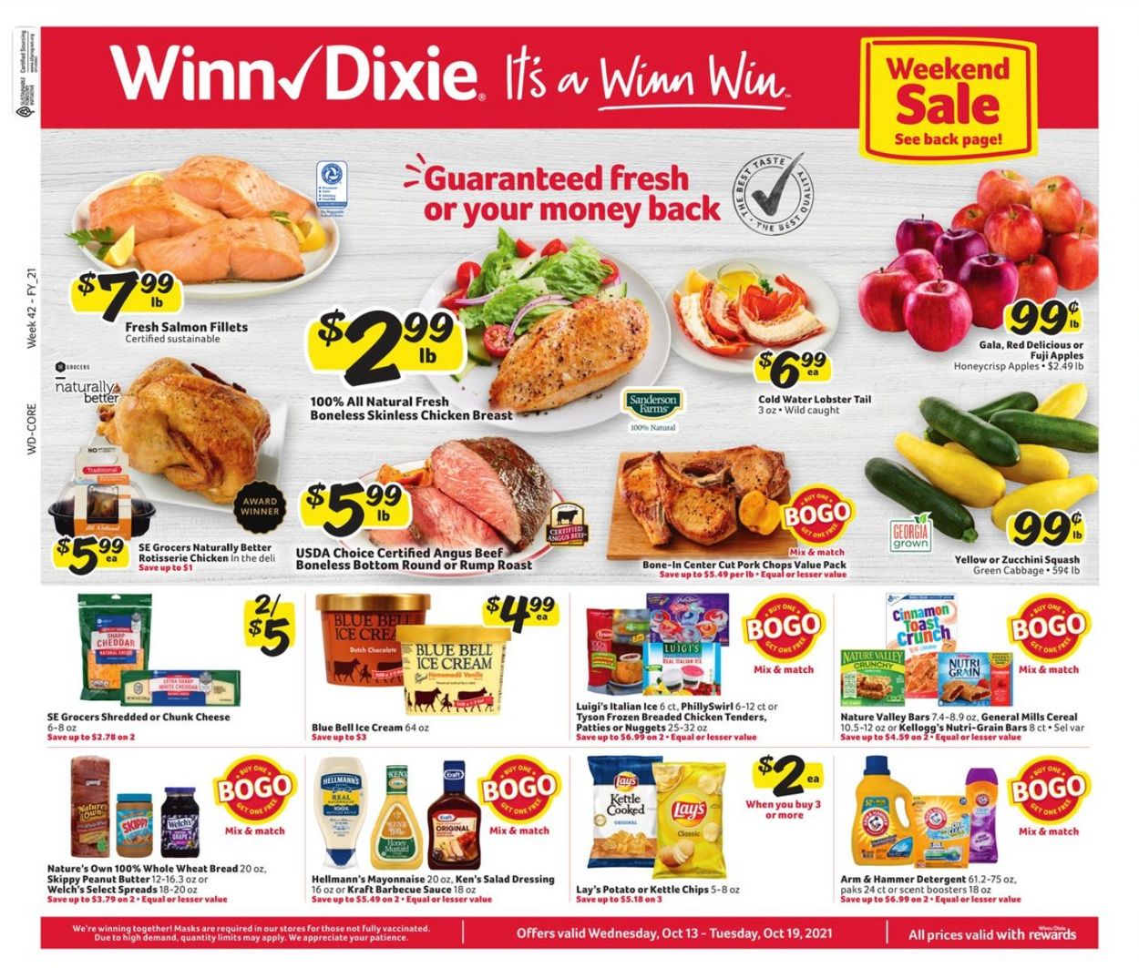 Winn Dixie Ad from 10/13/2021