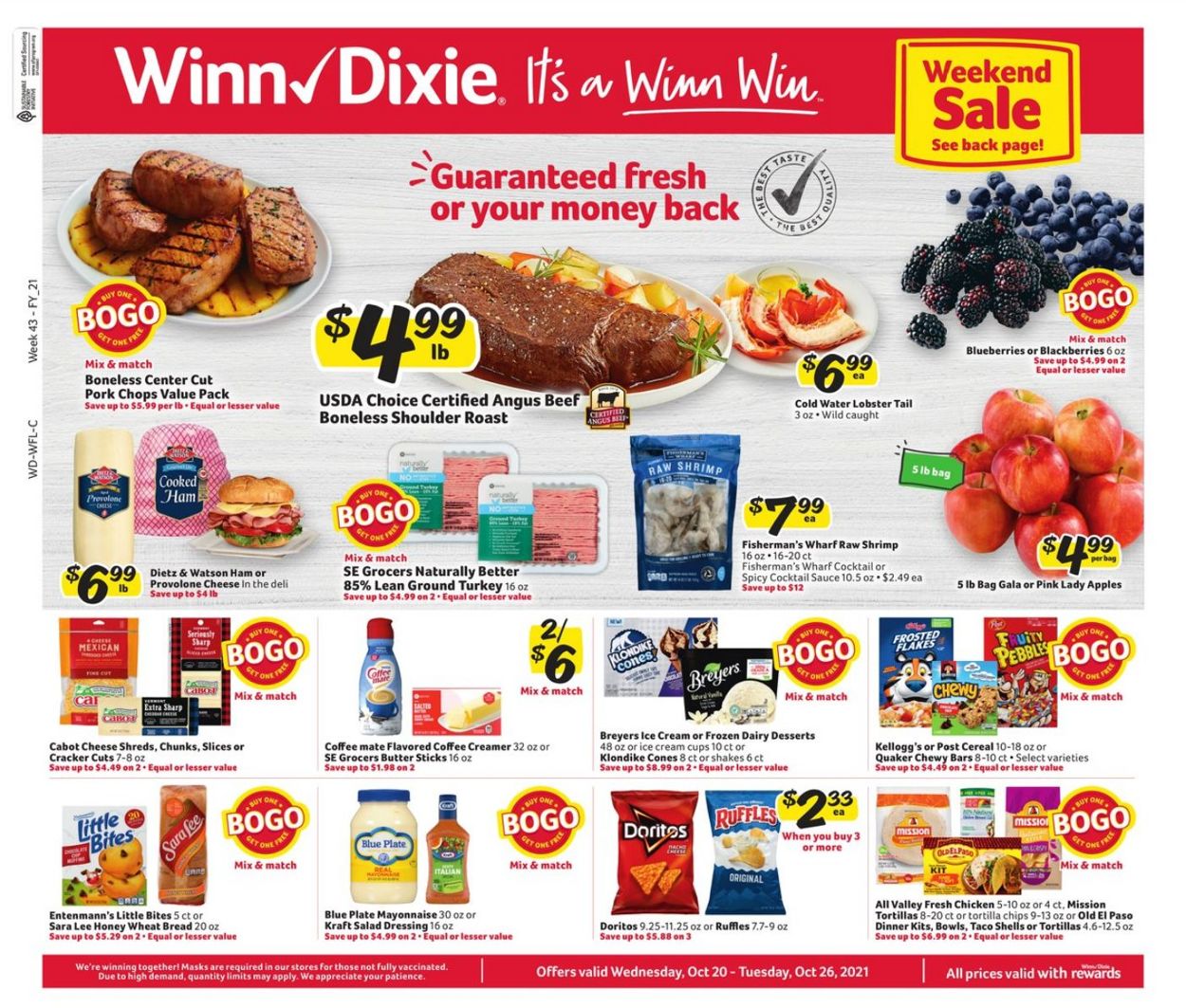 Winn Dixie Ad from 10/20/2021