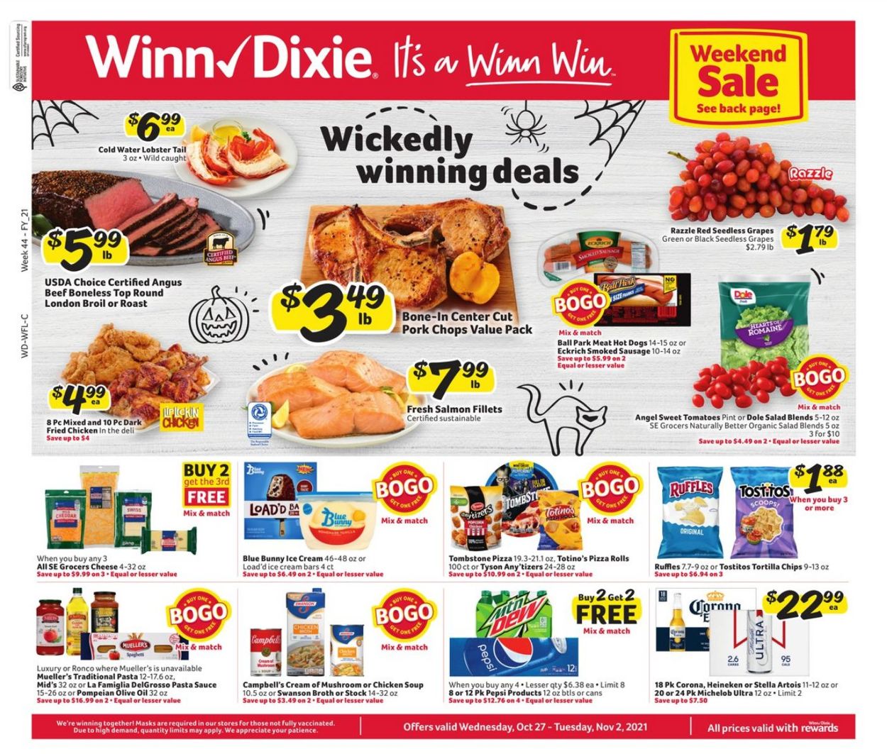 Winn Dixie Ad from 10/27/2021
