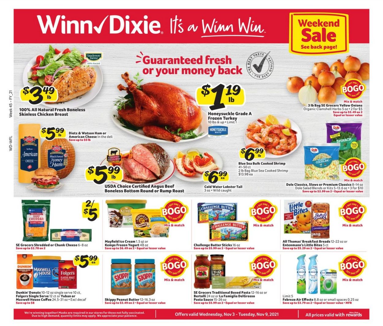 Winn Dixie Ad from 11/03/2021