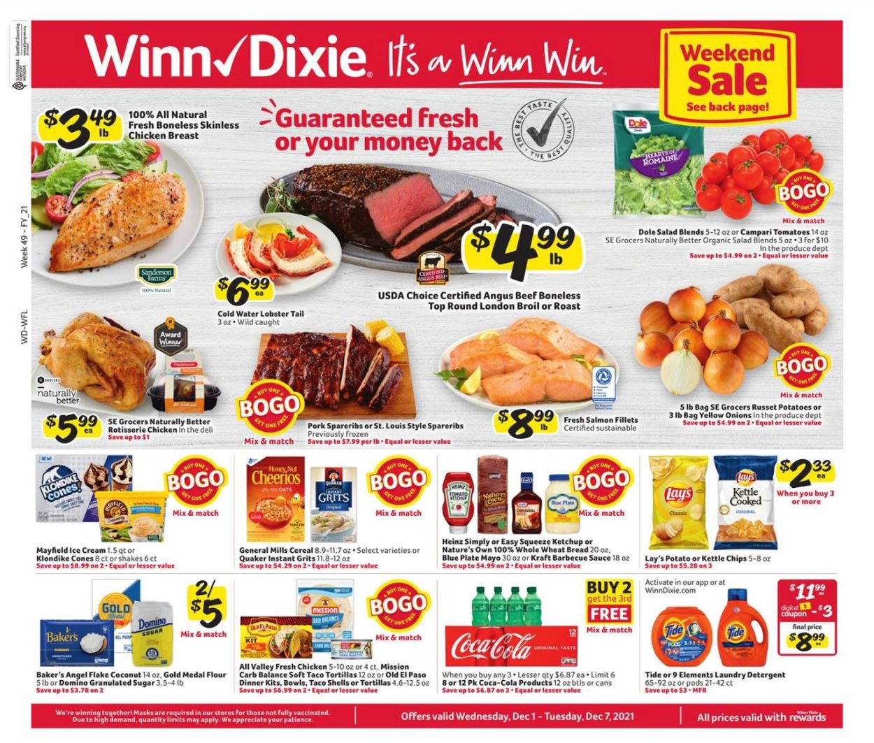 Winn Dixie Ad from 12/01/2021