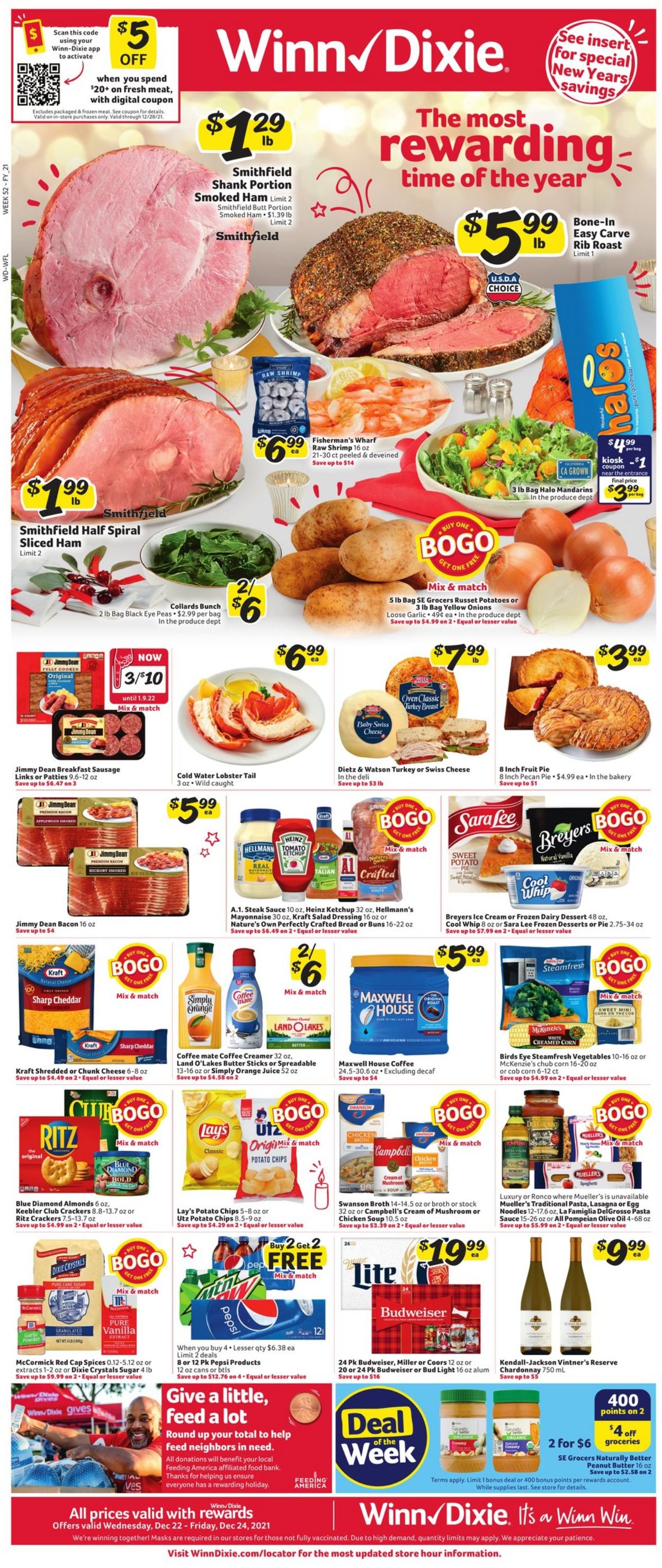 Winn Dixie HOLIDAY 2021 Current weekly ad 12/22 12/24/2021