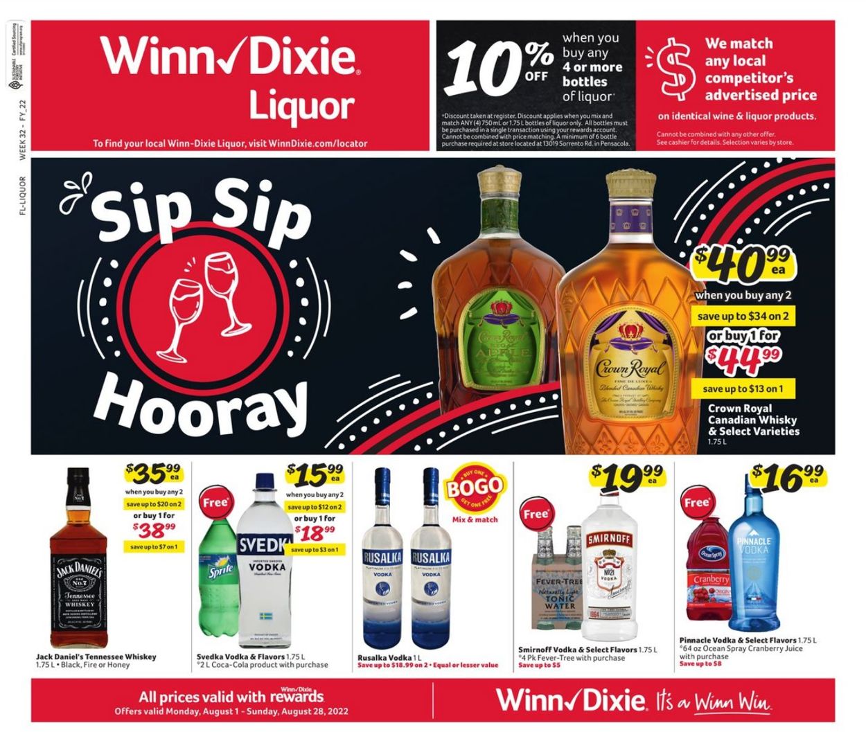 Winn Dixie Ad from 08/01/2022