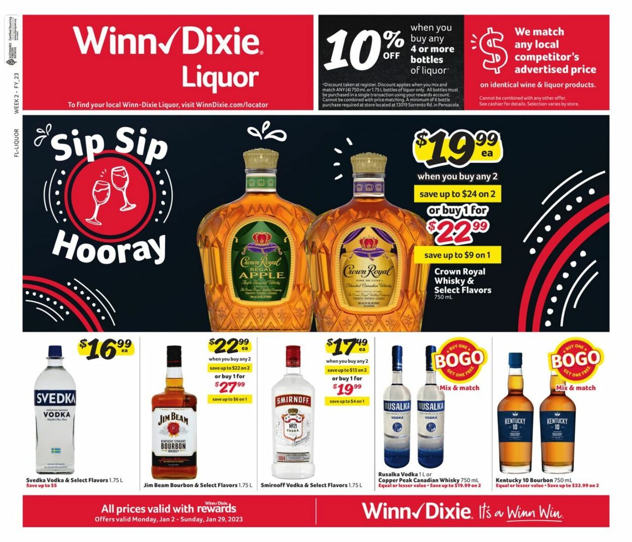 Winn Dixie Ad from 01/02/2023