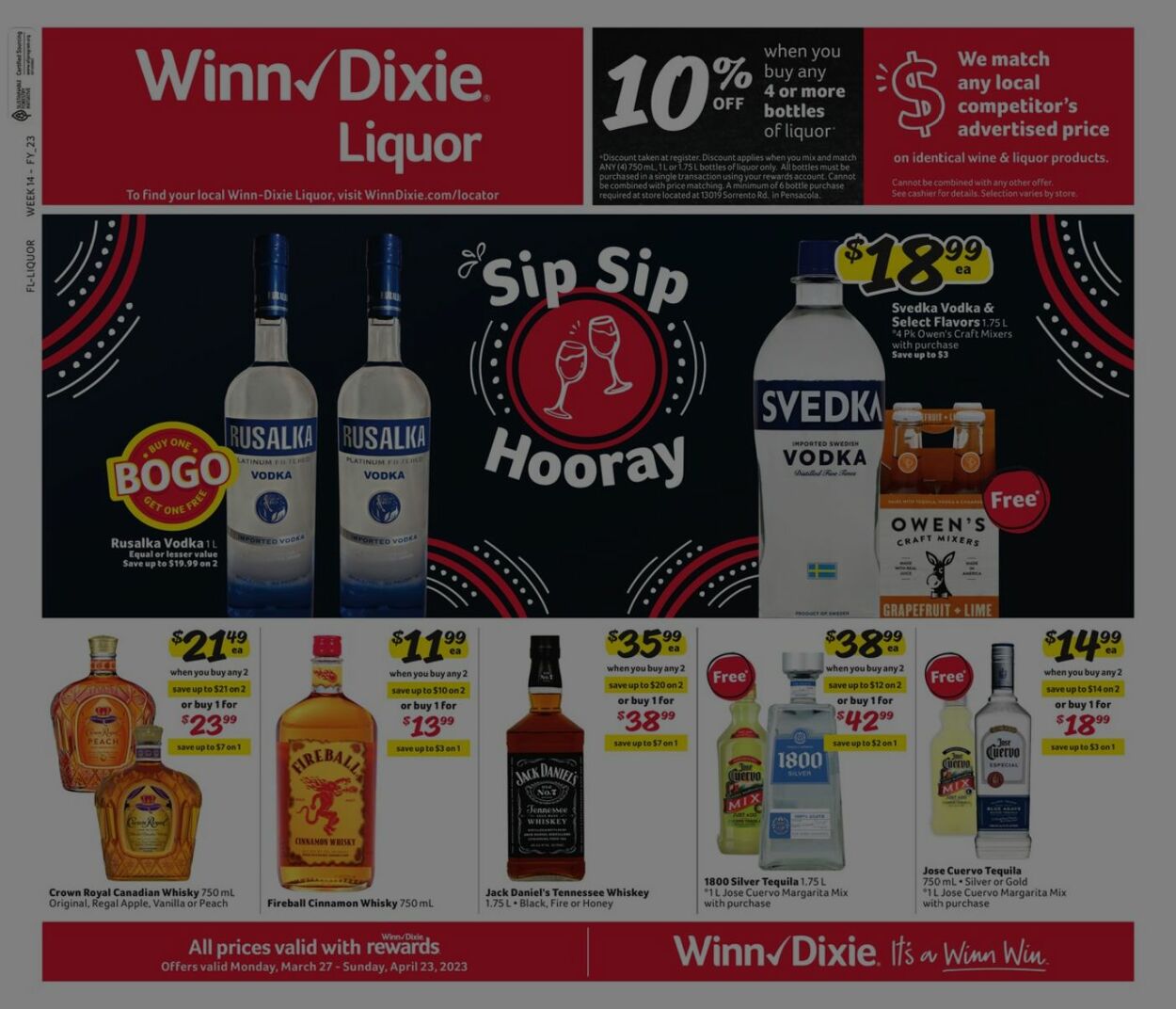 Winn Dixie Ad from 03/27/2023