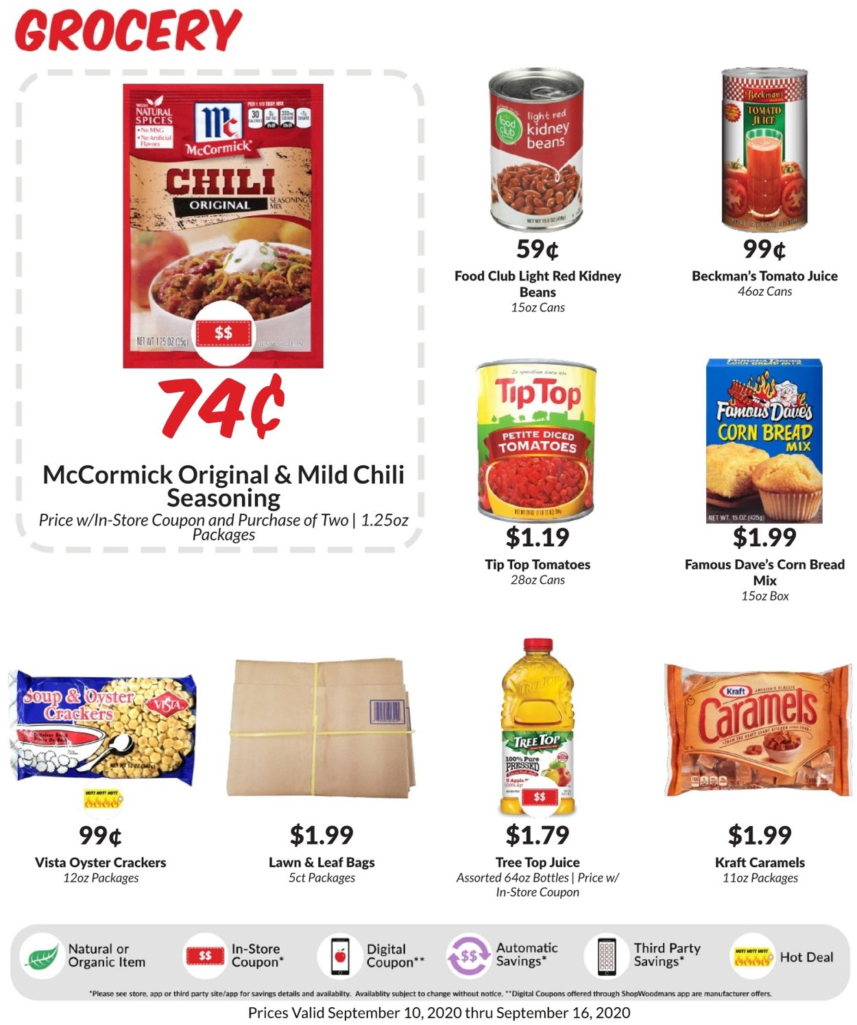 Woodman's Market Ad from 09/10/2020