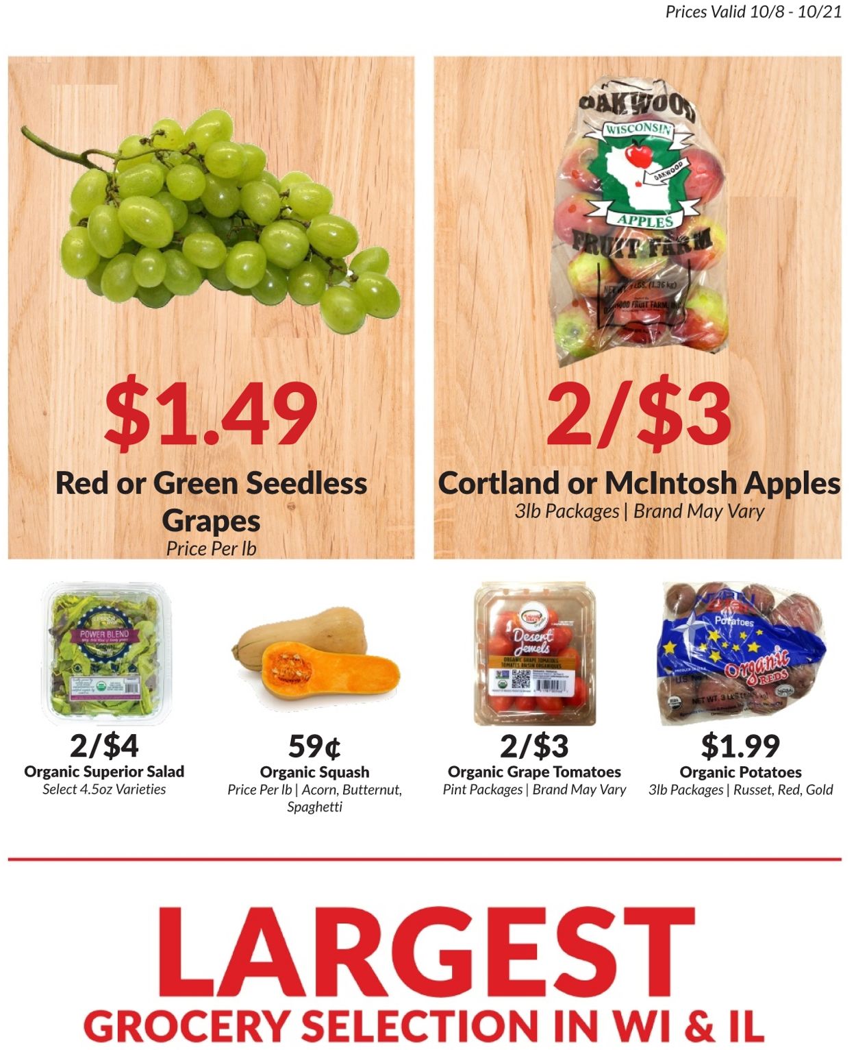 Woodman's Market Ad from 10/08/2020