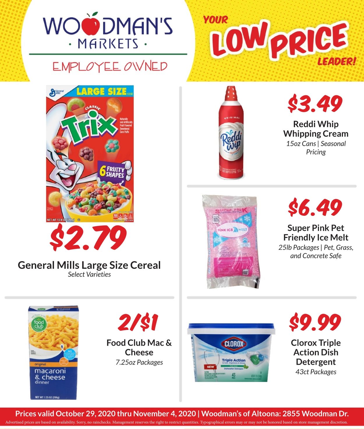 Woodman's Market Ad from 10/29/2020