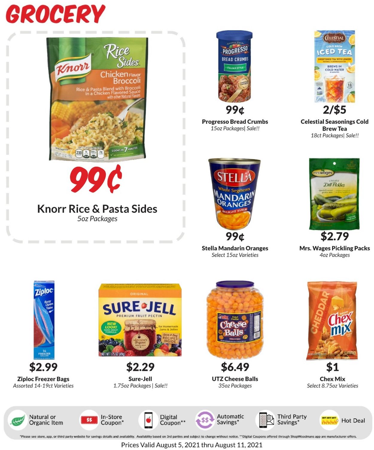 Woodman's Market Ad from 08/05/2021