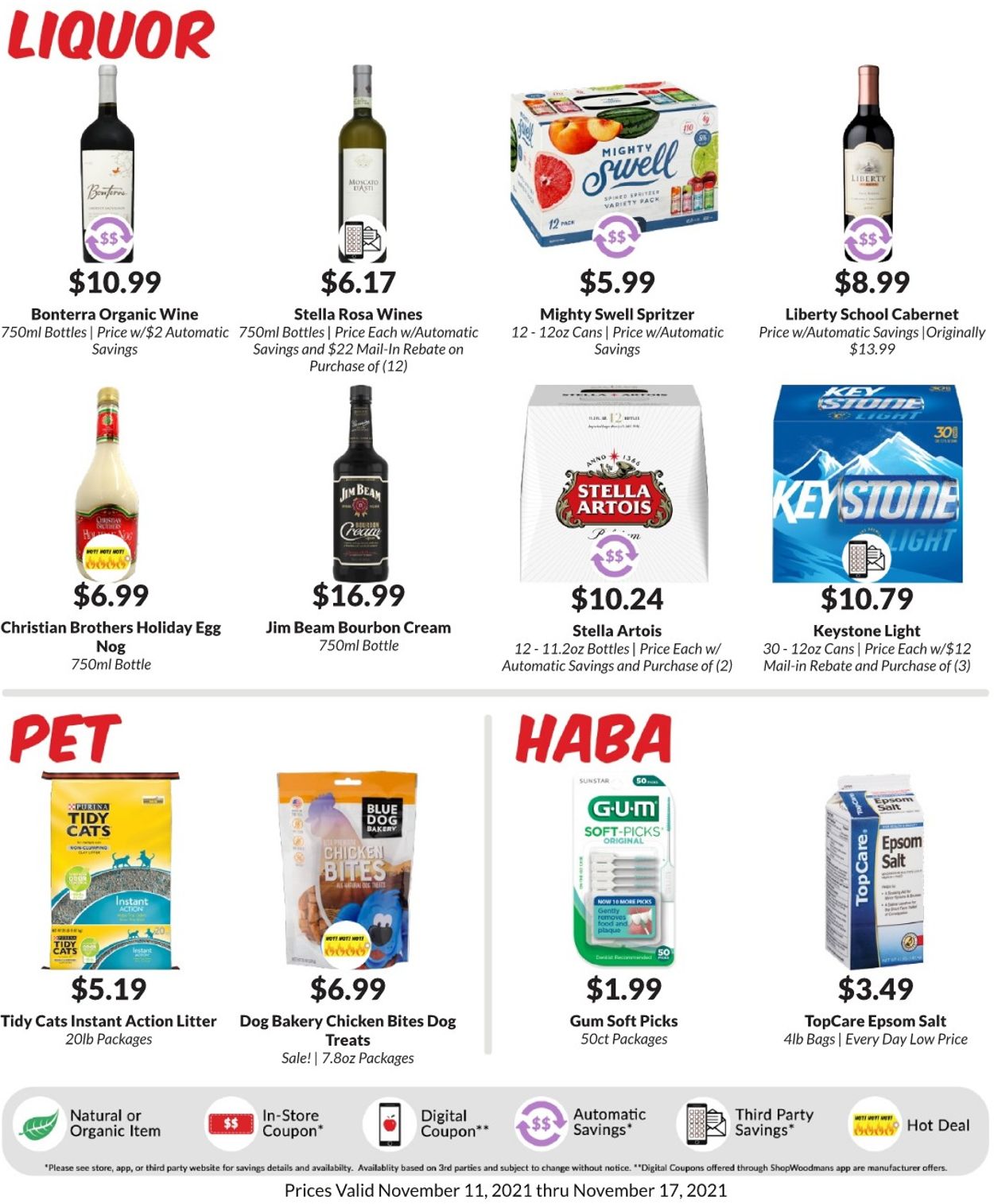 Woodman's Market Ad from 11/11/2021
