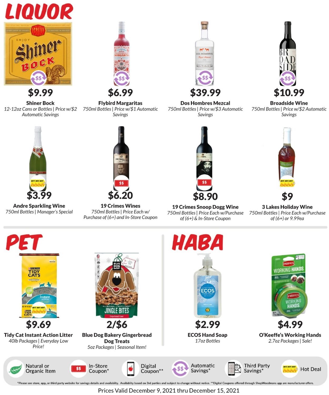 Woodman's Market Ad from 12/09/2021