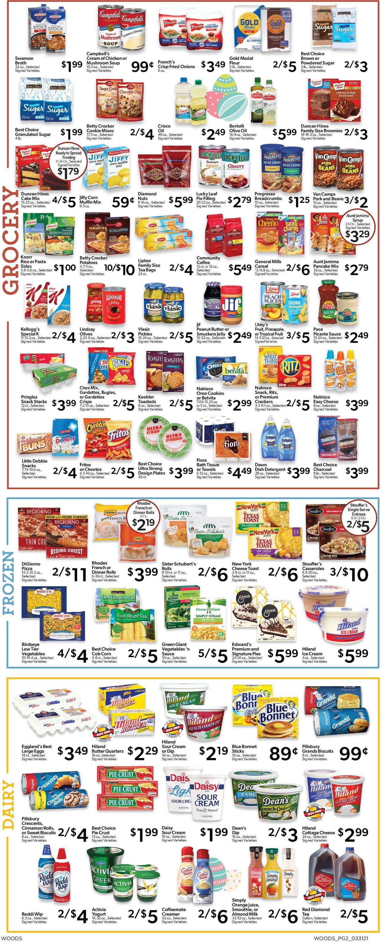Woods Supermarket Ad from 03/31/2021