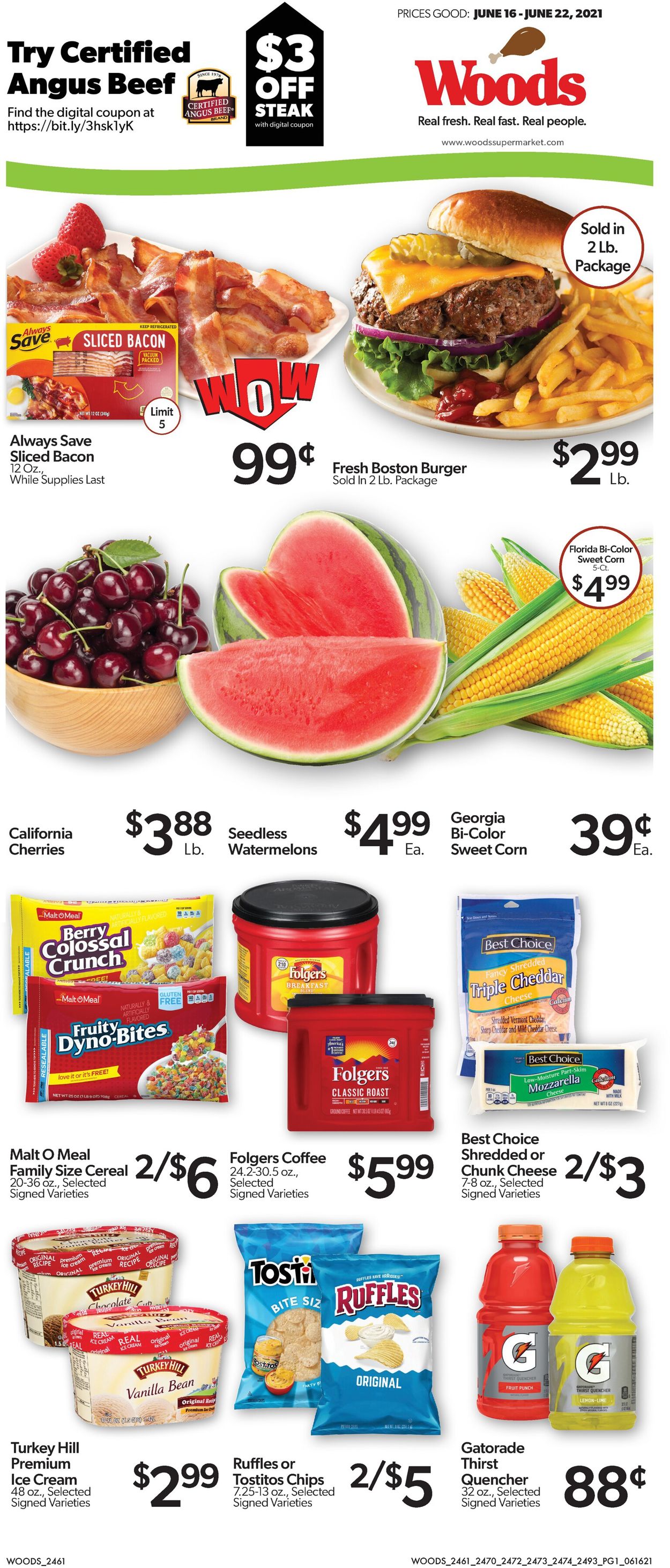 Woods Supermarket Ad from 06/16/2021
