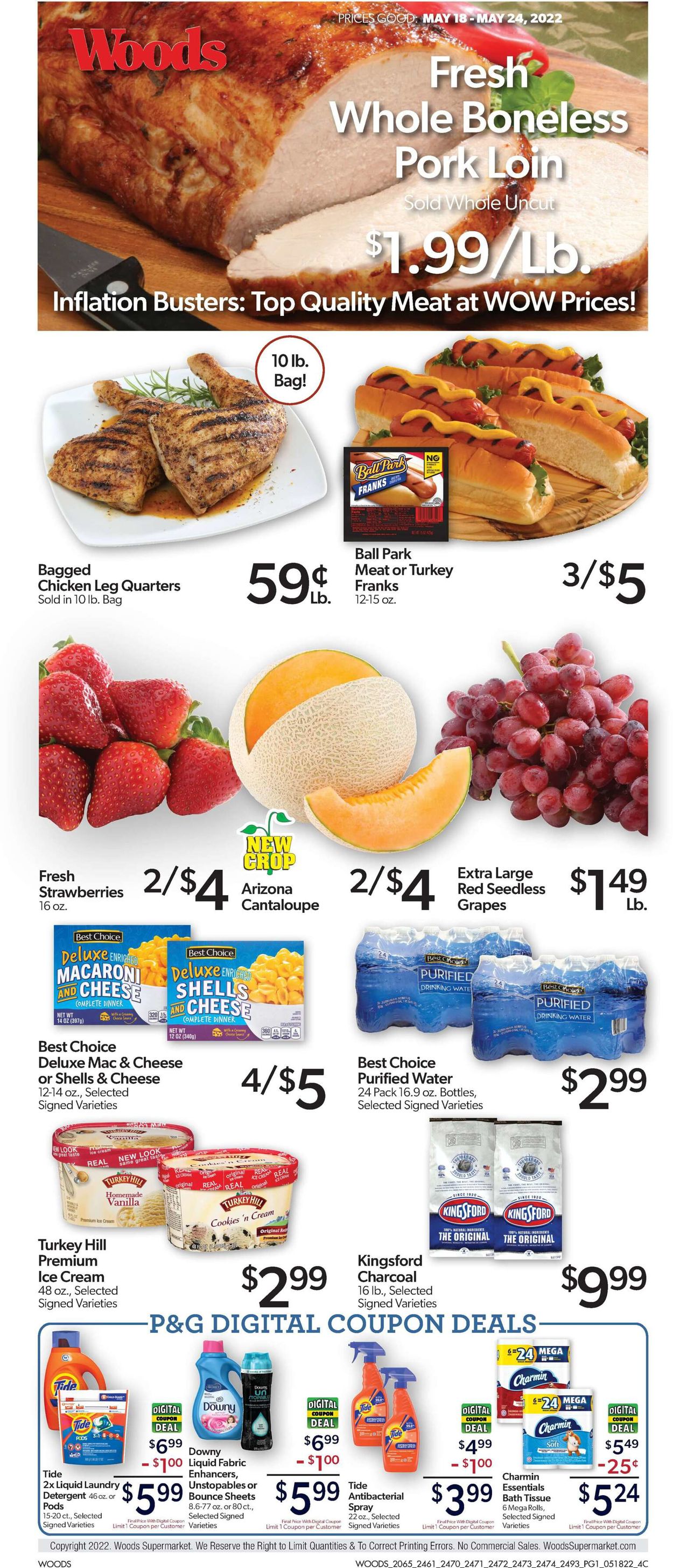 Woods Supermarket Ad from 05/18/2022