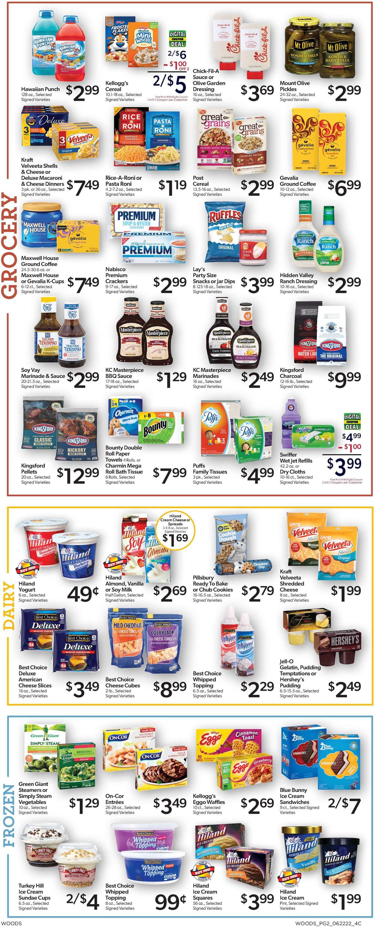 Woods Supermarket Ad from 06/22/2022