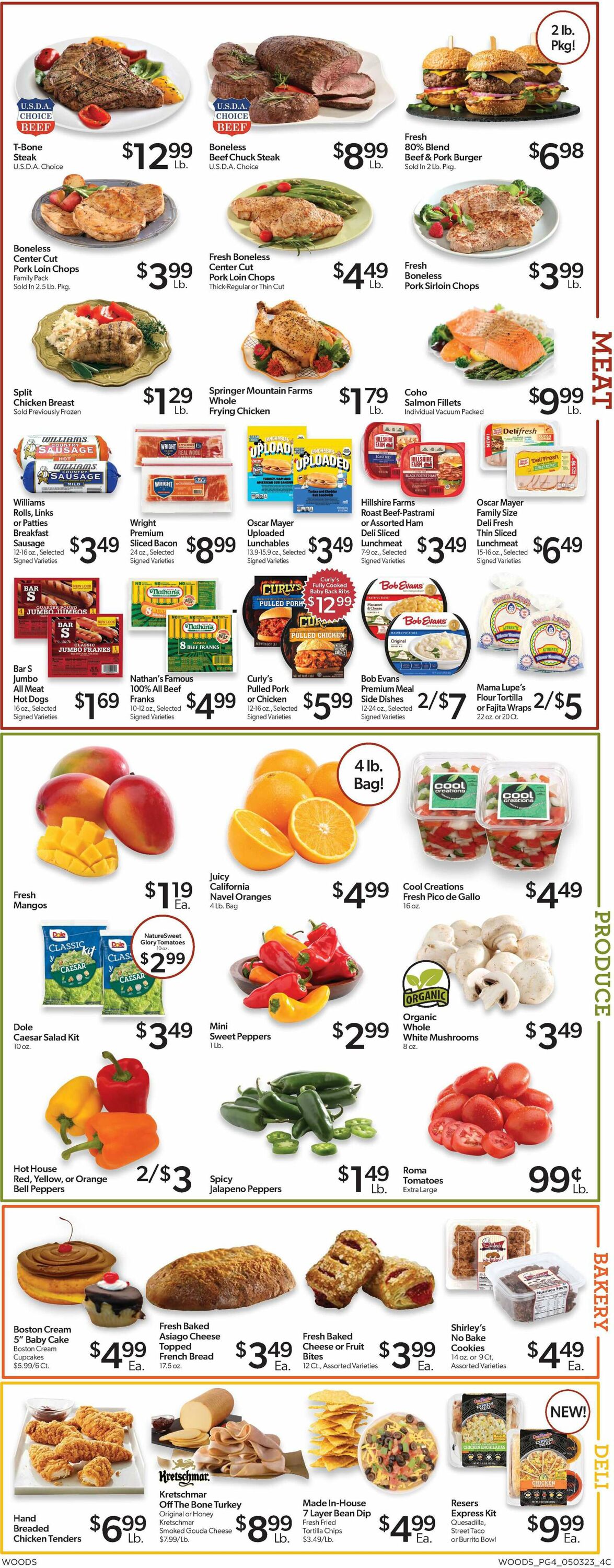 Woods Supermarket Ad from 05/03/2023