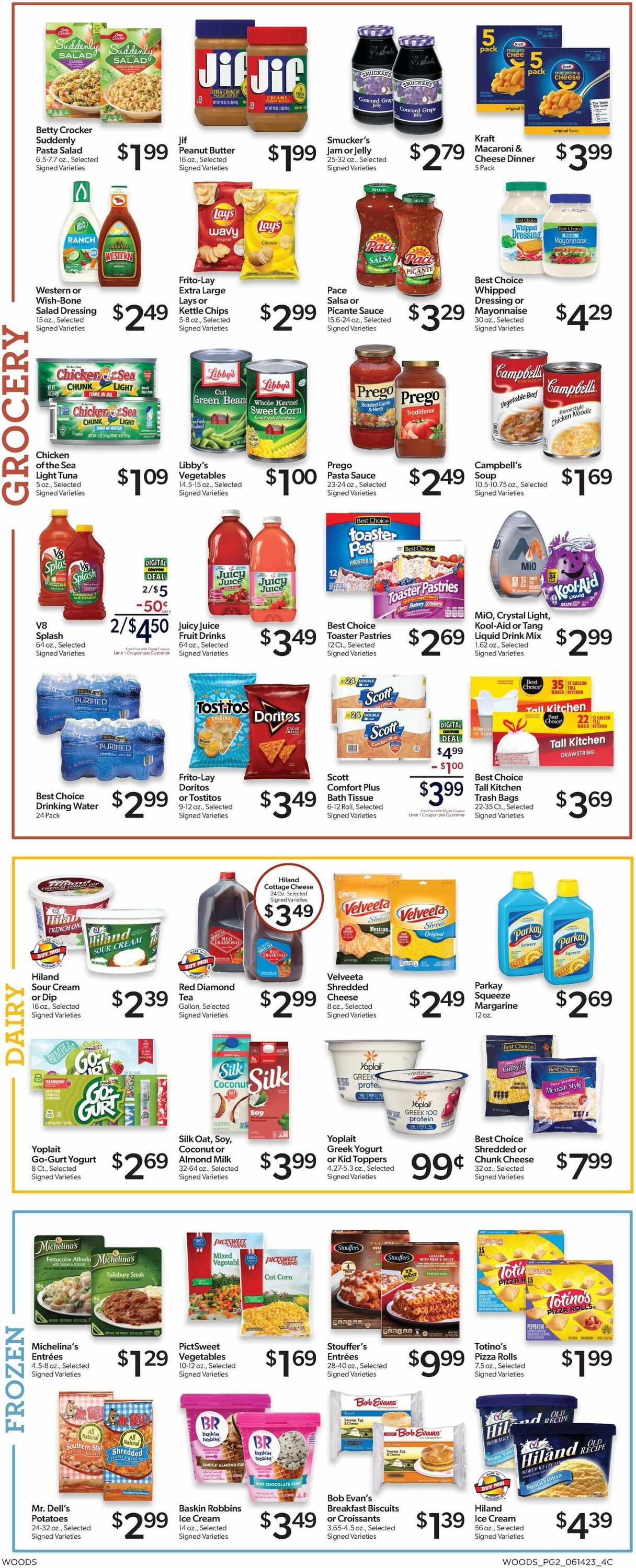 Woods Supermarket Ad from 06/14/2023