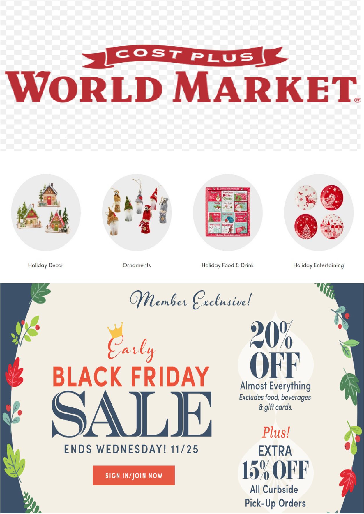 World Market Ad from 11/21/2020