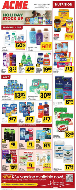 Current Cyber Monday and Black Friday ad Acme