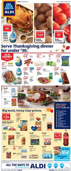 Catalogue ALDI Thanksgiving 2020 from 11/18/2020