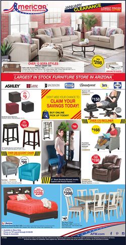 Catalogue American Furniture Warehouse from 01/20/2020