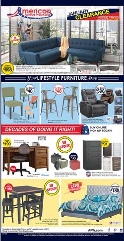Catalogue American Furniture Warehouse from 01/19/2021