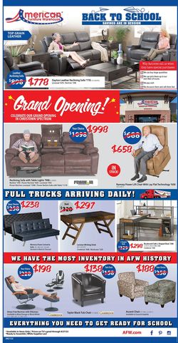 Catalogue American Furniture Warehouse from 08/21/2022