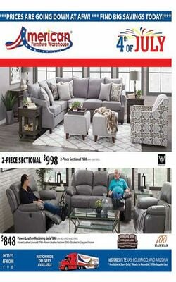 Current Cyber Monday and Black Friday ad American Furniture Warehouse