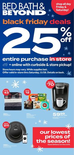 Catalogue Bed Bath and Beyond from 11/26/2020