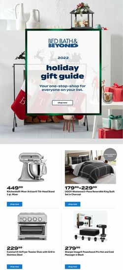 Catalogue Bed Bath and Beyond from 11/01/2022