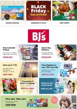 Catalogue BJ's Black Friday 2020 from 11/27/2020
