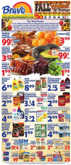 Catalogue Bravo Supermarkets from 09/25/2020