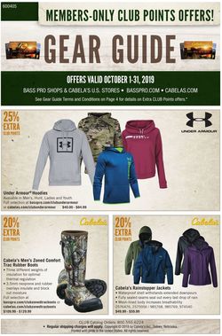 Catalogue Cabela's from 10/01/2019