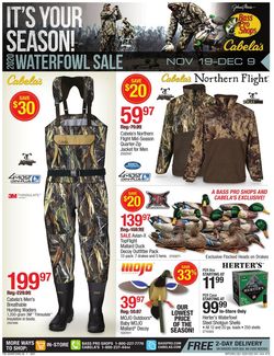 Catalogue Cabela's from 11/19/2020