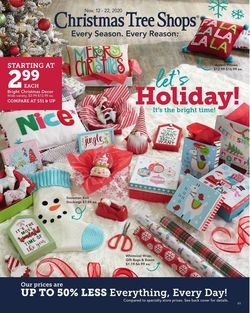 Catalogue Christmas Tree Shops Holiday 2020 from 11/12/2020