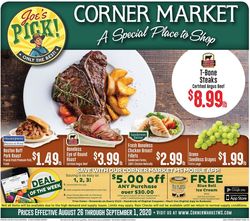 Catalogue Corner Market from 08/26/2020