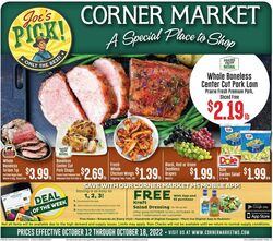 Catalogue Corner Market from 10/12/2022