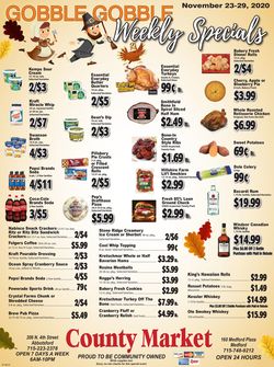 Catalogue County Market Thanksgiving 2020 from 11/23/2020