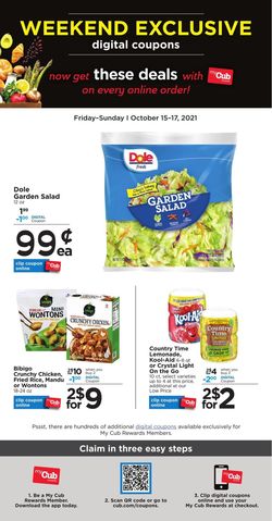 Catalogue Cub Foods from 10/15/2021