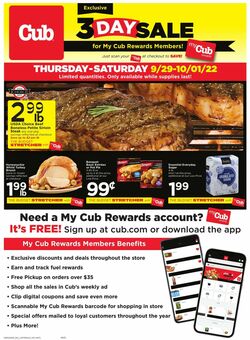 Catalogue Cub Foods from 09/29/2022