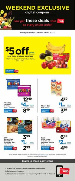 Catalogue Cub Foods from 10/14/2022