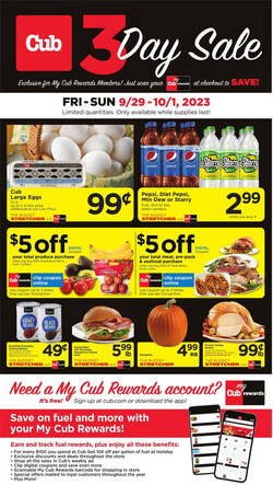 Catalogue Cub Foods from 09/29/2023