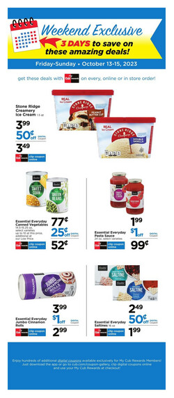 Catalogue Cub Foods from 10/13/2023