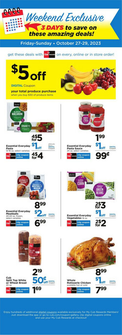 Catalogue Cub Foods from 10/27/2023