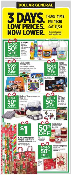 Catalogue Dollar General Holiday 2020 from 11/15/2020